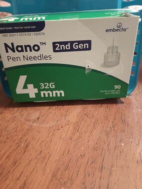 Nano 2nd Generation Pen Needles 4MM 32G NEW SEALED